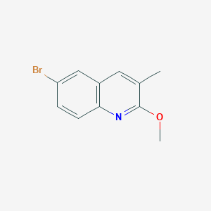 molecular formula C11H10BrNO B8268521 6-bromo-2-methoxy-3-methylQuinoline 