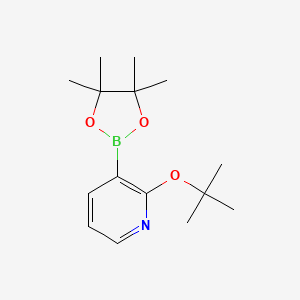 molecular formula C15H24BNO3 B8268550 2-(Tert-butoxy)-3-(4,4,5,5-tetramethyl-1,3,2-dioxaborolan-2-YL)pyridine 
