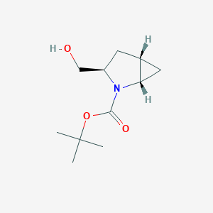 molecular formula C11H19NO3 B8268567 tert-Butyl (1S,3R,5S)-3-(hydroxymethyl)-2-azabicyclo[3.1.0]hexane-2-carboxylate 