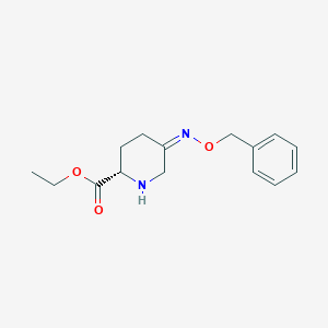 molecular formula C15H20N2O3 B8268570 Ethyl (S,Z)-5-((benzyloxy)imino)piperidine-2-carboxylate 