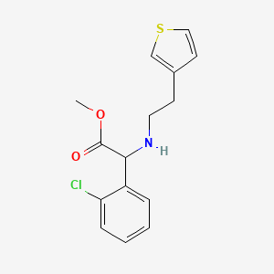 molecular formula C15H16ClNO2S B8268577 Methyl (S)-2-(2-Chlorophenyl)-2-[[2-(3-thienyl)ethyl]amino]acetate 