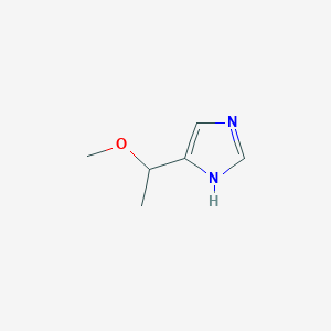 molecular formula C6H10N2O B8268613 5-(1-methoxyethyl)-1H-imidazole 