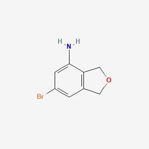 molecular formula C8H8BrNO B8268619 6-Bromo-1,3-dihydroisobenzofuran-4-amine 