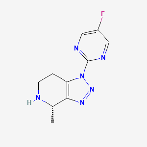 molecular formula C10H11FN6 B8268624 (S)-1-(5-Fluoropyrimidin-2-yl)-4-methyl-4,5,6,7-tetrahydro-1H-[1,2,3]triazolo[4,5-c]pyridine 