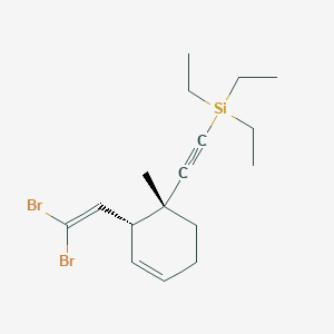 molecular formula C17H26Br2Si B8268630 2-[(1R,2R)-2-(2,2-dibromoethenyl)-1-methylcyclohex-3-en-1-yl]ethynyl-triethylsilane 