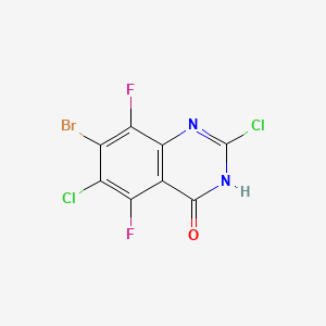 molecular formula C8HBrCl2F2N2O B8268640 7-bromo-2,6-dichloro-5,8-difluoroquinazolin-4(3H)-one 