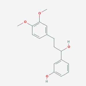 molecular formula C17H20O4 B8268671 3-[3-(3,4-Dimethoxyphenyl)-1-hydroxypropyl]phenol 