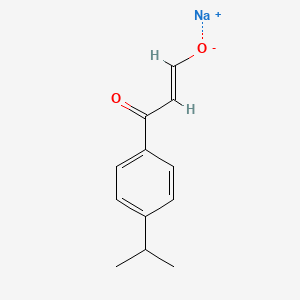 molecular formula C12H13NaO2 B8268697 sodium;(E)-3-oxo-3-(4-propan-2-ylphenyl)prop-1-en-1-olate 