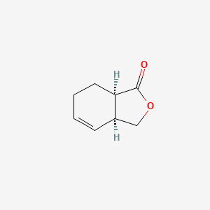 molecular formula C8H10O2 B8268700 3aalpha,6,7,7aalpha-Tetrahydroisobenzofuran-1(3H)-one 