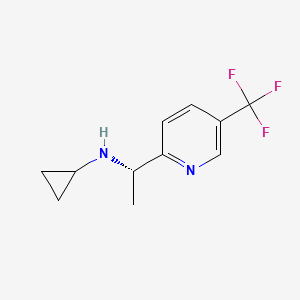 molecular formula C11H13F3N2 B8268721 N-[(1S)-1-[5-(trifluoromethyl)pyridin-2-yl]ethyl]cyclopropanamine 