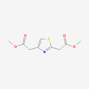 molecular formula C9H11NO4S B8268742 Dimethyl 2,2'-(thiazole-2,4-diyl)diacetate 