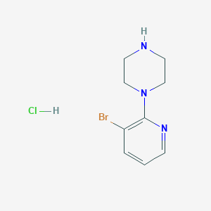 molecular formula C9H13BrClN3 B8268755 1-(3-Bromopyridin-2-yl)piperazine;hydrochloride 