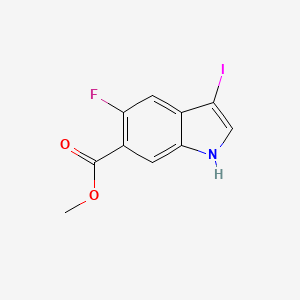molecular formula C10H7FINO2 B8268794 methyl 5-fluoro-3-iodo-1H-indole-6-carboxylate 