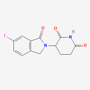 molecular formula C13H11IN2O3 B8268811 3-(6-Iodo-1-oxoisoindolin-2-yl)piperidine-2,6-dione 