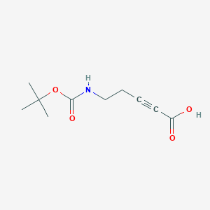 molecular formula C10H15NO4 B8268850 5-(tert-Butoxycarbonylamino)-2-pentyneoic acid 