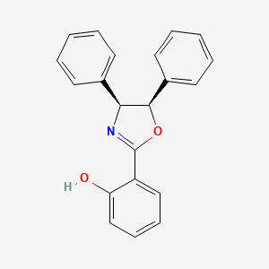 molecular formula C21H17NO2 B8268866 2-[(4S,5R)-4,5-Diphenyl-2-oxazoline-2-yl]phenol 