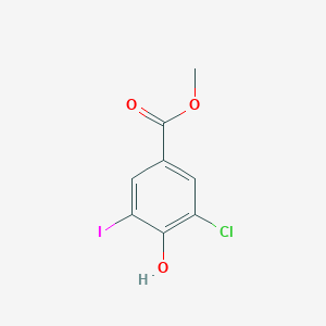 molecular formula C8H6ClIO3 B8268894 Methyl 3-chloro-4-hydroxy-5-iodobenzoate 