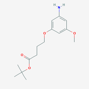 molecular formula C15H23NO4 B8268907 Tert-butyl 4-(3-amino-5-methoxyphenoxy)butanoate 