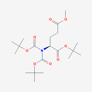 molecular formula C20H35NO8 B8268934 (S)-1-叔丁基 5-甲基 2-(双(叔丁氧羰基)氨基)戊二酸二酯 