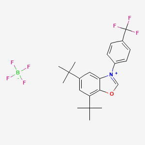 molecular formula C22H25BF7NO B8268955 5,7-DI-Tert-butyl-3-(4-(trifluoromethyl)phenyl)benzo[D]oxazol-3-ium tetrafluoroborate 