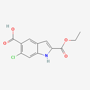 6-Chloro-2-(ethoxycarbonyl)-1H-indole-5-carboxylic acid