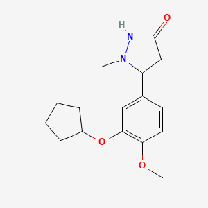 5-[3-(Cyclopentyloxy)-4-methoxyphenyl]-1-methyl-3-pyrazolidinone
