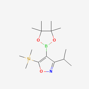 3-Isopropyl-4-(4,4,5,5-tetramethyl-1,3,2-dioxaborolan-2-yl)-5-(trimethylsilyl)isoxazole