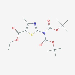 Ethyl2-(di(tert-butoxycarbonyl)amino)-5-methylthiazole-4-carboxylate