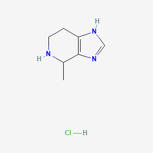 molecular formula C7H12ClN3 B8269037 4-methyl-4,5,6,7-tetrahydro-1H-imidazo[4,5-c]pyridine;hydrochloride CAS No. 62002-35-1