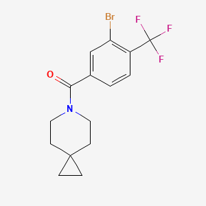 molecular formula C15H15BrF3NO B8269053 (3-Bromo-4-(trifluoromethyl)phenyl)(6-azaspiro[2.5]octan-6-yl)methanone 