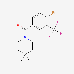 molecular formula C15H15BrF3NO B8269077 (4-Bromo-3-(trifluoromethyl)phenyl)(6-azaspiro[2.5]octan-6-yl)methanone 