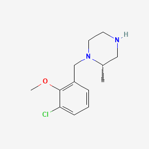 molecular formula C13H19ClN2O B8269160 (S)-1-(3-Chloro-2-methoxybenzyl)-2-methylpiperazine 