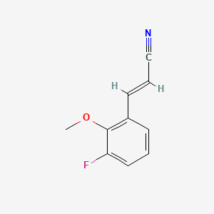 molecular formula C10H8FNO B8269191 (E)-3-(3-Fluoro-2-methoxyphenyl)acrylonitrile 