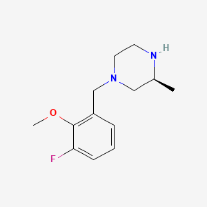 molecular formula C13H19FN2O B8269196 (S)-1-(3-Fluoro-2-methoxybenzyl)-3-methylpiperazine 