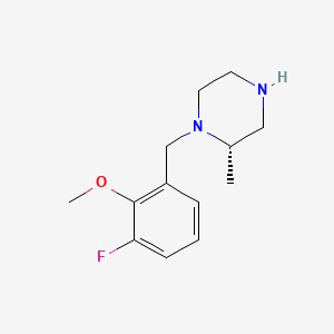 molecular formula C13H19FN2O B8269203 (S)-1-(3-Fluoro-2-methoxybenzyl)-2-methylpiperazine 