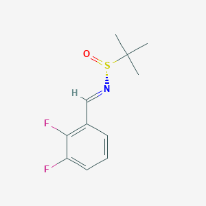 (NE,R)-N-[(2,3-difluorophenyl)methylidene]-2-methylpropane-2-sulfinamide