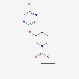 molecular formula C14H20BrN3O3 B8269244 tert-Butyl 3-((5-bromopyrazin-2-yl)oxy)piperidine-1-carboxylate 