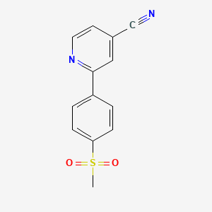 molecular formula C13H10N2O2S B8269273 2-(4-(Methylsulfonyl)phenyl)isonicotinonitrile 