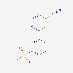 molecular formula C13H10N2O2S B8269285 2-(3-(Methylsulfonyl)phenyl)isonicotinonitrile 