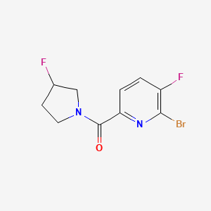molecular formula C10H9BrF2N2O B8269289 (6-Bromo-5-fluoropyridin-2-yl)(3-fluoropyrrolidin-1-yl)methanone 