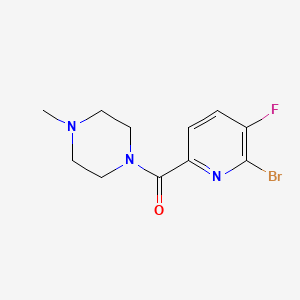 molecular formula C11H13BrFN3O B8269295 (6-Bromo-5-fluoropyridin-2-yl)(4-methylpiperazin-1-yl)methanone 