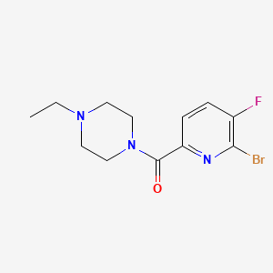 molecular formula C12H15BrFN3O B8269298 (6-Bromo-5-fluoropyridin-2-yl)(4-ethylpiperazin-1-yl)methanone 