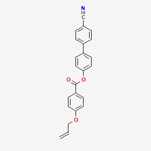 molecular formula C23H17NO3 B8269435 4'-氰基-[1,1'-联苯]-4-基 4-(烯丙氧基)苯甲酸酯 