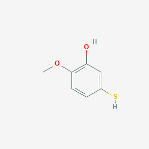 molecular formula C7H8O2S B8269772 5-Mercapto-2-methoxyphenol CAS No. 69845-06-3