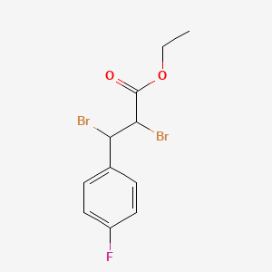 molecular formula C11H11Br2FO2 B8269799 Ethyl 2,3-dibromo-3-(4-fluorophenyl)propanoate CAS No. 42122-47-4