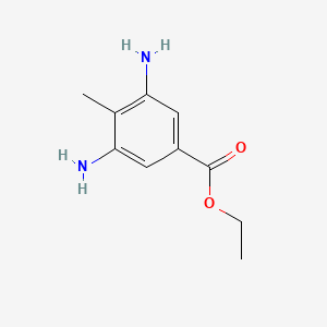 molecular formula C10H14N2O2 B8269802 Ethyl 3,5-diamino-4-methylbenzoate CAS No. 42908-12-3