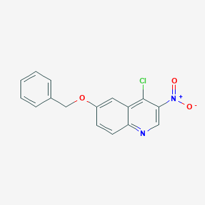 molecular formula C16H11ClN2O3 B8269830 6-(Benzyloxy)-4-chloro-3-nitroquinoline CAS No. 847577-91-7