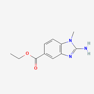 molecular formula C11H13N3O2 B8269835 Ethyl 2-amino-1-methyl-1H-benzo[d]imidazole-5-carboxylate CAS No. 91332-09-1