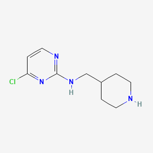 molecular formula C10H15ClN4 B8269843 4-Chloro-N-(piperidin-4-ylmethyl)pyrimidin-2-amine CAS No. 916791-16-7