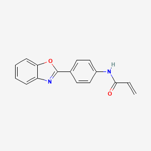 molecular formula C16H12N2O2 B8269846 N-[4-(1,3-Benzoxazol-2-yl)phenyl]prop-2-enamide CAS No. 923023-82-9